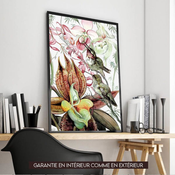 Birds on orchids - 60x100cm