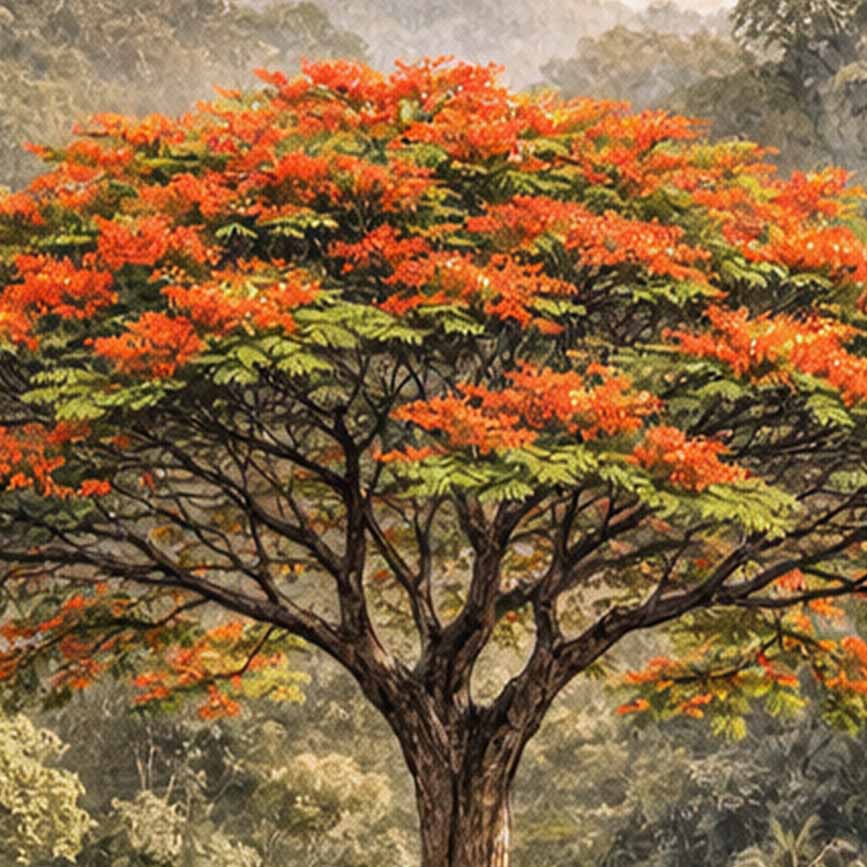 Flamboyant de La Réunion | Création de Nito gros plan