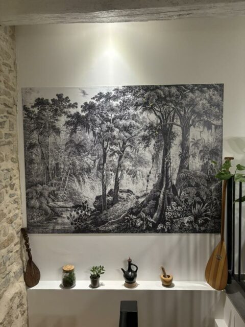 Forêt tropical format 2 m x 1,5 m bâche block out